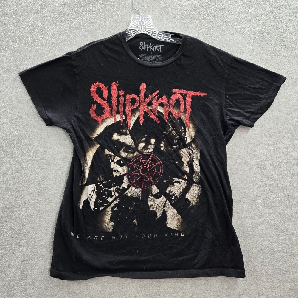 Slipknot Men Shirt Large Black‎ We Are Not your Kind Heavy Metal Band Tee